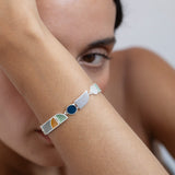 Armband / INTERVAL / 925 versilbert / Emaille-Felder