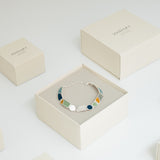 Armband / INTERVAL / 925 versilbert / Emaille-Felder