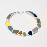 Armband / INTERVAL / 925 versilbert / Emaille-Felder