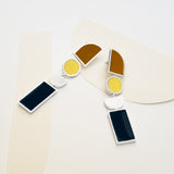 Ohrringe / INTERVAL / 925 versilbert / lang / 5 cm