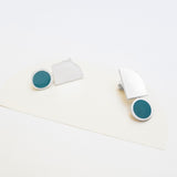 Ohrringe / INTERVAL / 925 versilbert / kurz / 2,2 cm