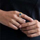 Ring / INTERVAL / 925 versilbert / Gr. 14
