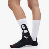 Socke / Leonardo da Vinci - Mona Lisa white-black: EU 36-40 | UK 3½-6½ | US 6-9