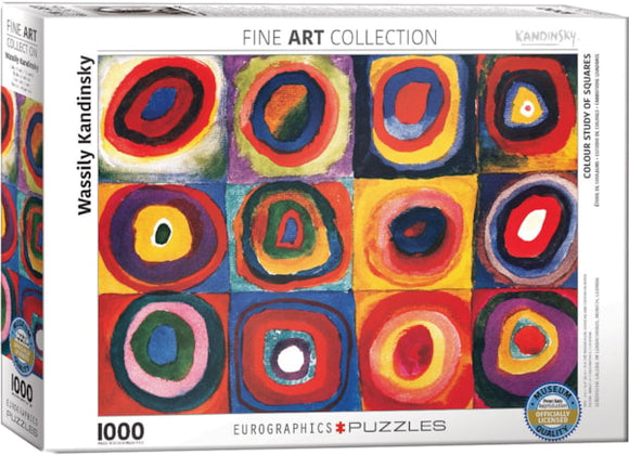 Puzzle / Kandinsky / Farbstudie Quadrate / 1000 Teile