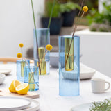 Vase / reversible / large / blue-yellow