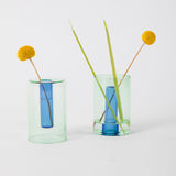 Vase / reversible / small / green-blue