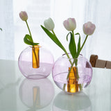 Vase / buble / med / lilac-peach