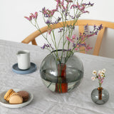 Vase / buble / mini / smoke-amber