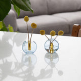 Vase / buble / mini / blue-yellow