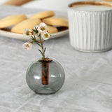 Vase / buble / mini / smoke-amber