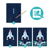 Kratzbilder / Weltall