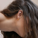 Ohrstecker / LIGNIS / 24K vergoldet / 1,3 cm