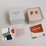 Ohrstecker / COLLAGE / 24K vergoldet / Emaille Malve