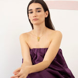 Kette / COLLAGE / 24K vergoldet / Emaille Grün