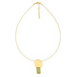 Kette / COLLAGE / 24K vergoldet / Emaille Grün