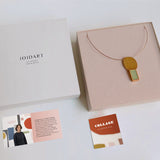 Kette / COLLAGE / 24K vergoldet / Emaille Grün