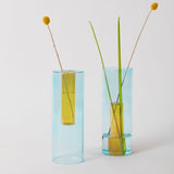 Vase / reversible / large / blue-yellow