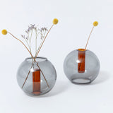 Vase / buble / med / smoke-amber