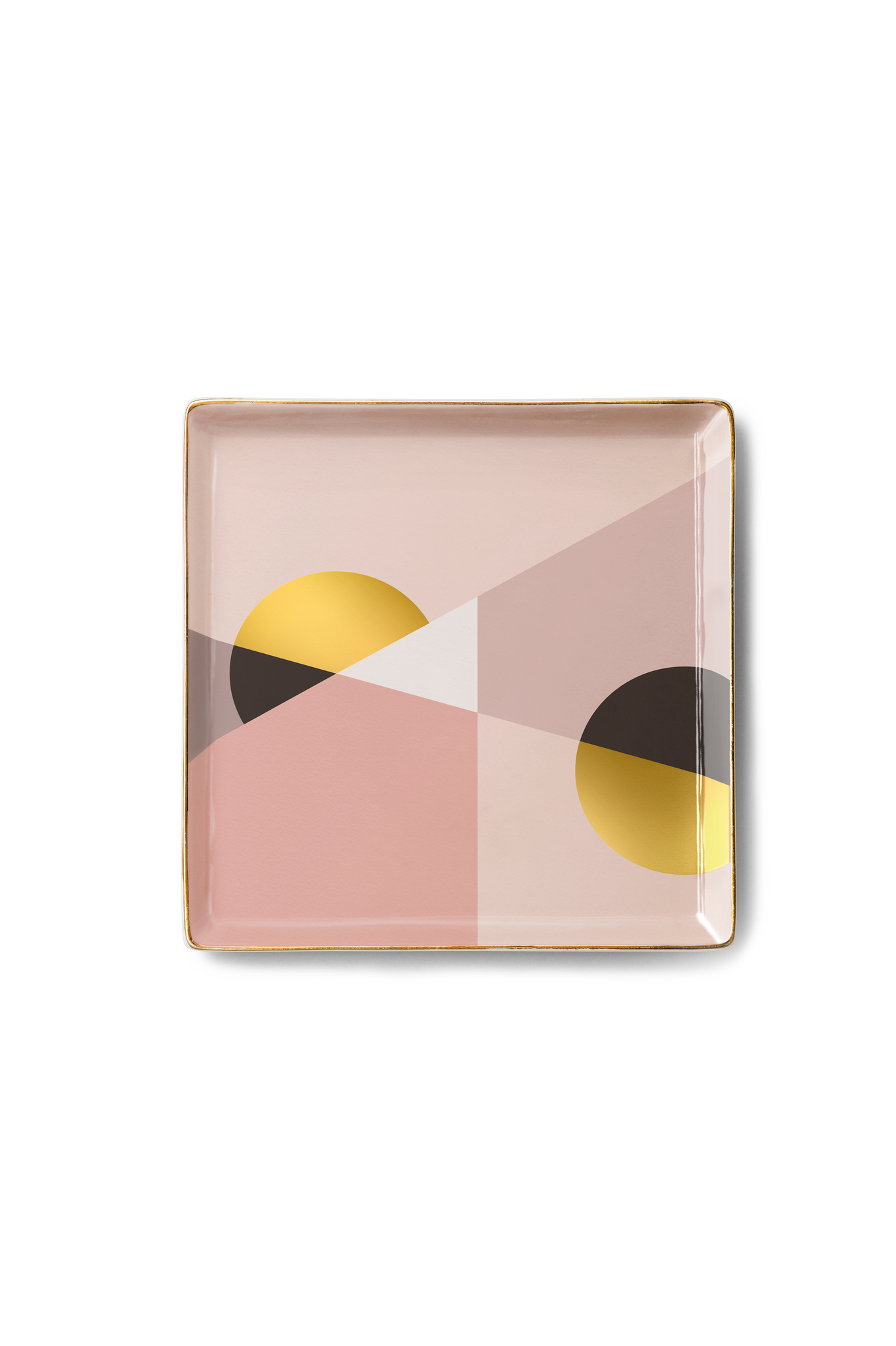 Porzellan Tablett / Siena / Pink / 15,5 x 15,5 cm