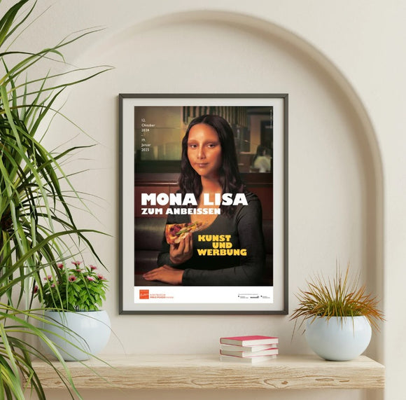 Ausstellungsplakat / Mona Lisa zum Anbeissen / A1