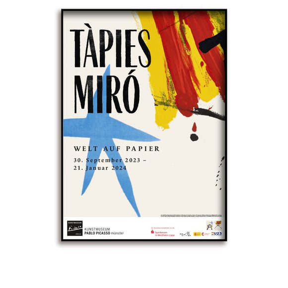 Ausstellungsplakat / Tàpies Miró / Welt auf Papier / A1
