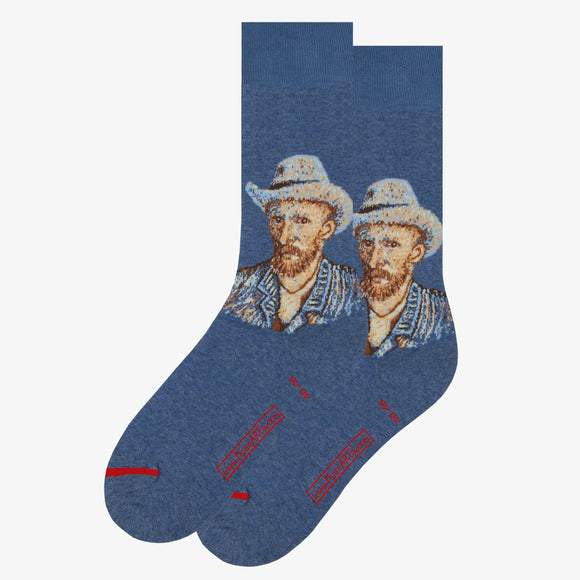 Socke / van Gogh / Selbstporträt / Blau / EU 40-46 | UK 6½-11 | US 9-13½