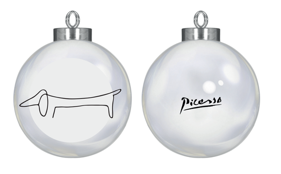 Weihnachtskugel / Picasso / Chien / Dackel