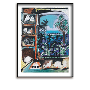 Kunstdruck / Picasso / Limited Edition / Die Tauben, Cannes, 1957 / 60 x 80 cm