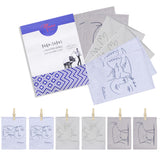 Mini serviettes en tissu "Picasso" / 3 motifs / lot de 6