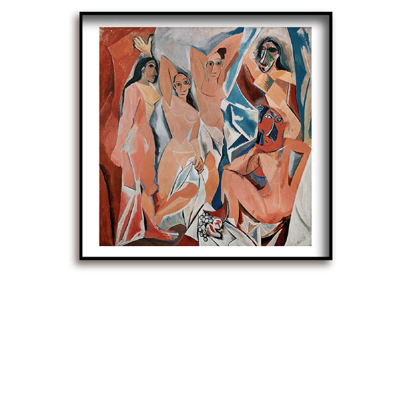 Kunstdruck / Picasso / Limited Edition / Les Demoiselles d'Avignon, 1907 / 70 x 70 cm