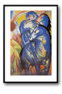 Kunstdruck / Franz Marc / Der Turm der blauen Pferde, 1913
