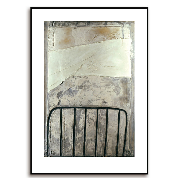 Druck / Antoni Tàpies / Grand Blanc à la cage / 100 x 70 cm
