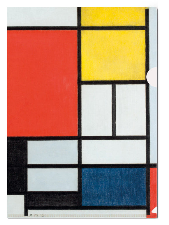 Document cover / Mondrian / Composition with large red plan