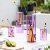 Vase / reversible / large / lilac-peach