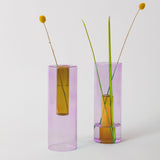 Vase / reversible / large / lilac-peach