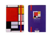 Notizbuch A6 / Mondrian / Compositionn / Verschlussgummi