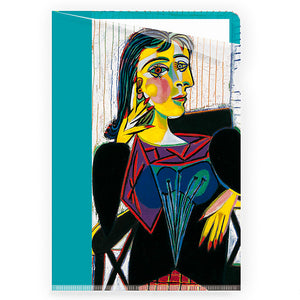 Dokumentenhülle / Picasso / Portrait de Dora Maar assise / blau / A4