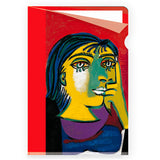 Dokumentenhülle / Picasso / Portrait de Dora Maar assise / rot / A4