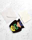 Vase en papier / petit / avec carte cadeau / 16,8 x 16,8 cm