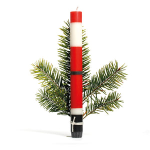 Kerze / Weihnachtsmann / Santa Claus / mehrfarbig / 230 mm, ø 22 mm