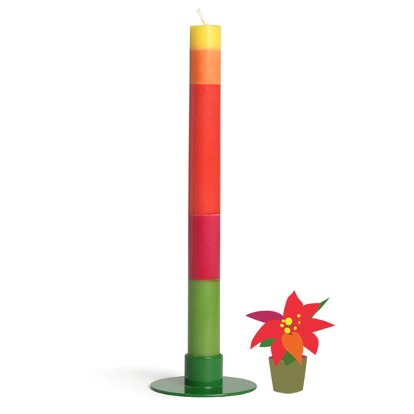 Kerze / Weihnachtsstern / Poinsettia