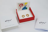 Earrings / Miró / "Untitled 8" / 24K gold plated / 1.4 x 1.7 cm / Joidart