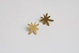 Boucles d'oreilles / Miró / "Parler Seul" / Plaqué or 24K / 1,6 x 1,7 cm / Joidart