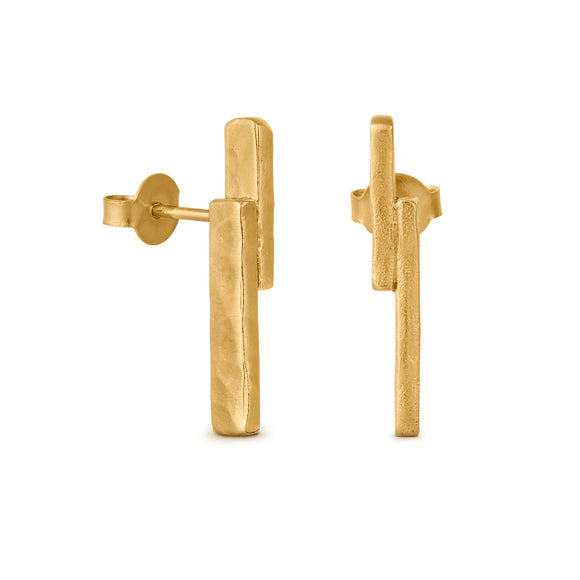 Earrings / ARQUITECTURA / 24K gold plated / 2.1 cm / Joidart