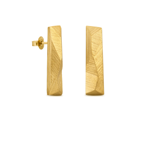 Earrings / FACET / 24K gold plated / 2.7 cm / Joidart