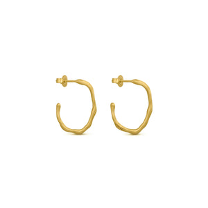 Earrings / CLARA / hoop earrings / 24K gold plated / 2.1 cm / Joidart