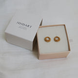 Ear studs / STARDUST / 24K gold plated / 1.2 cm / Joidart