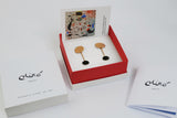 Boucles d'oreilles / Miró / Plaqué or 24K / 3,5 x 1,5 cm / Joidart