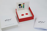 Boucles d'oreilles / Miró / "Parler Seul" / Plaqué or 24K / 1,2 x 1,5 cm / Joidart