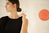 Earrings / Miró / "Parler Seul" / 24K gold plated / 1.2 x 1.5 cm / Joidart
